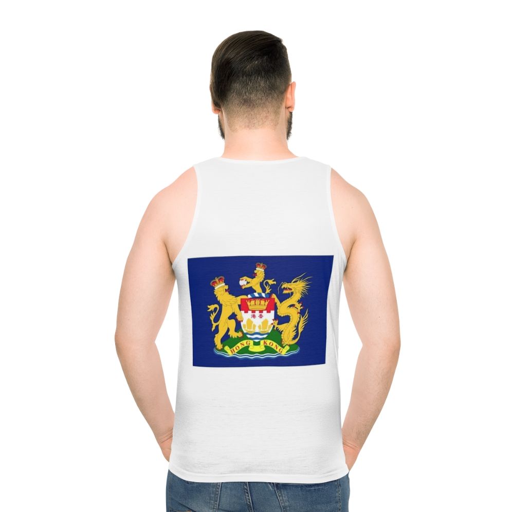 Hong Kong Autonomy Movement Flag on Unisex Tank Top - men back