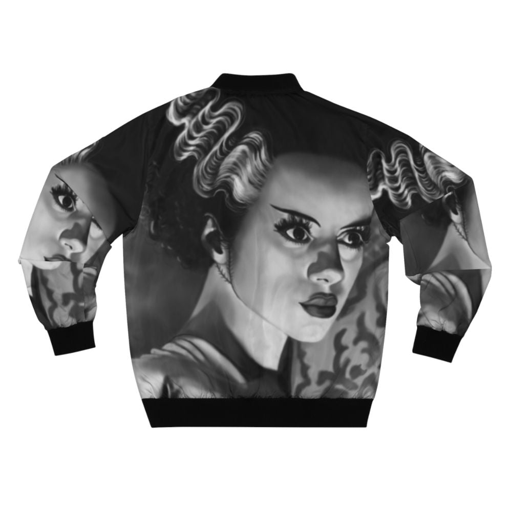 Classic horror-inspired "Bride of Frankenstein" bomber jacket - Back