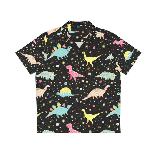 Colorful dinosaur pattern hawaiian shirt for children