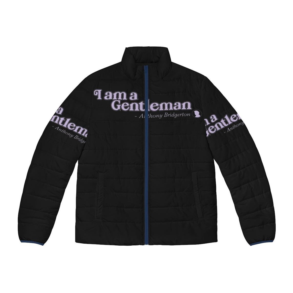 Bridgerton Netflix Puffer Jacket featuring "I Am a Gentleman" design