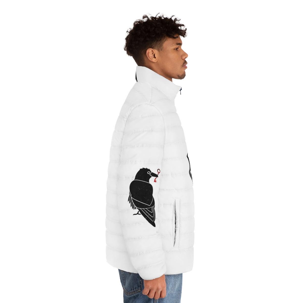 Sci-Hub Raven Puffer Jacket with science-inspired design - men side right