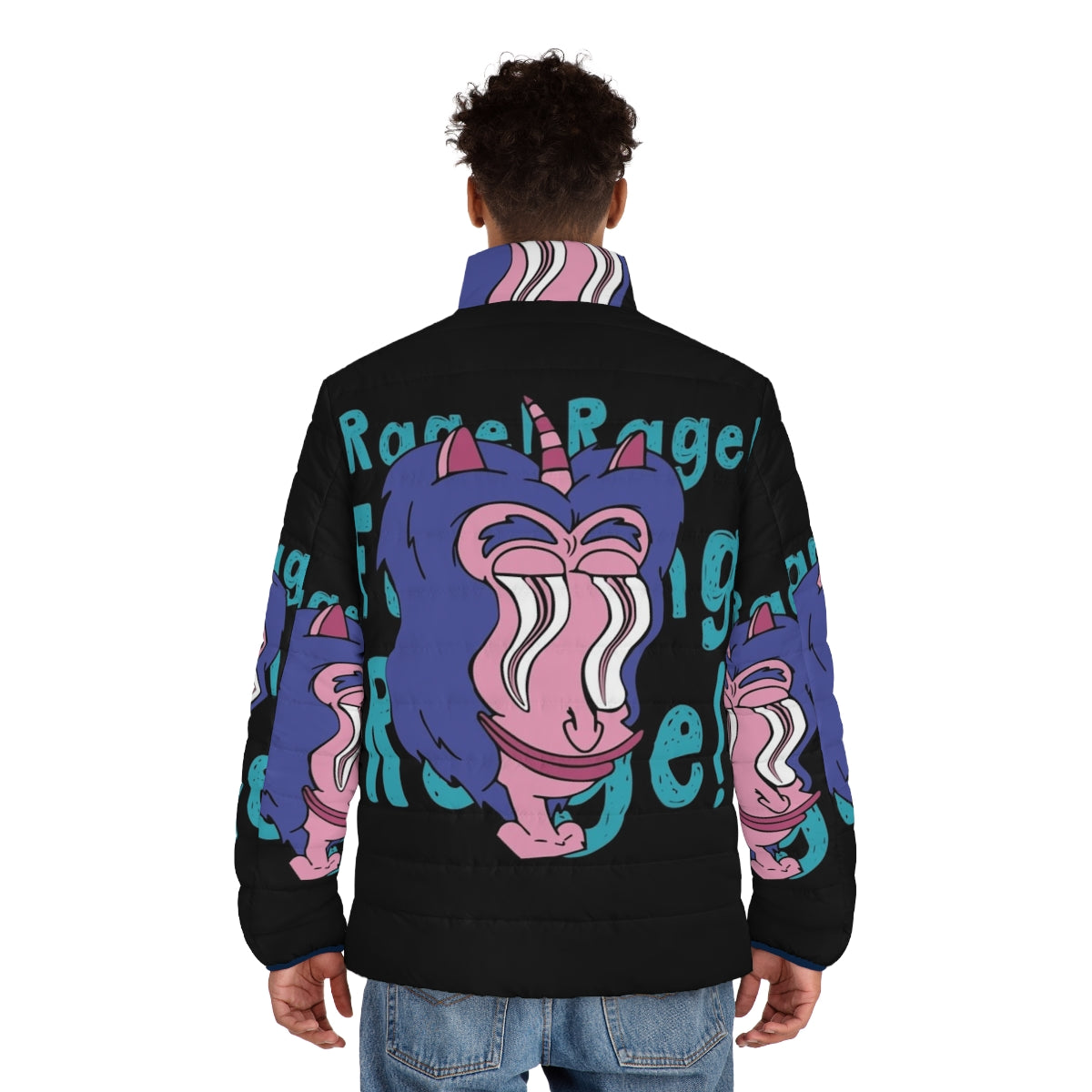 Big Mouth Hormone Monster Puffer Jacket 2 - Cozy and Cartoon-Inspired - men back