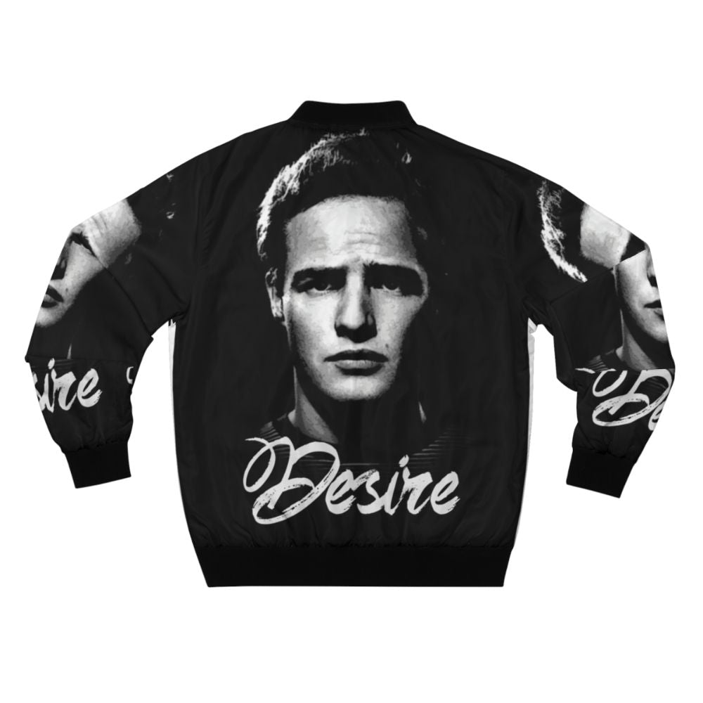 Marlon Brando wearing a classic black bomber jacket from the film A Streetcar Named Desire - Back