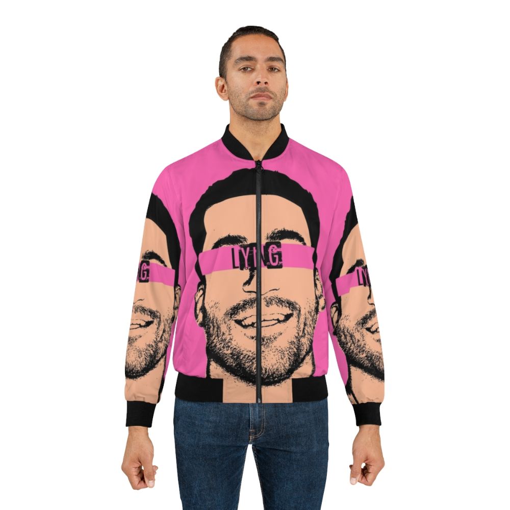 Lito Rodriguez Sense8 LGBTQ+ Pride Bomber Jacket featuring a pink and rainbow design - Lifestyle