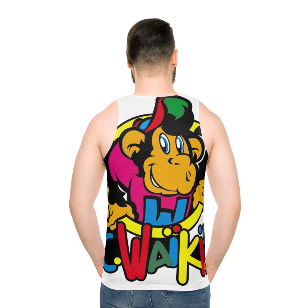 Retro Waikiki Monkey 80s Unisex Tank Top - men back