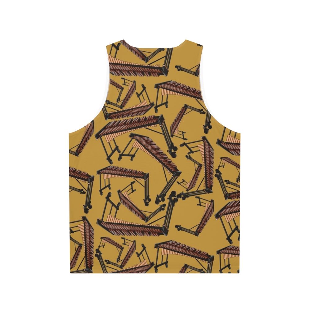 Xylophone musical instrument pattern unisex tank top - Back