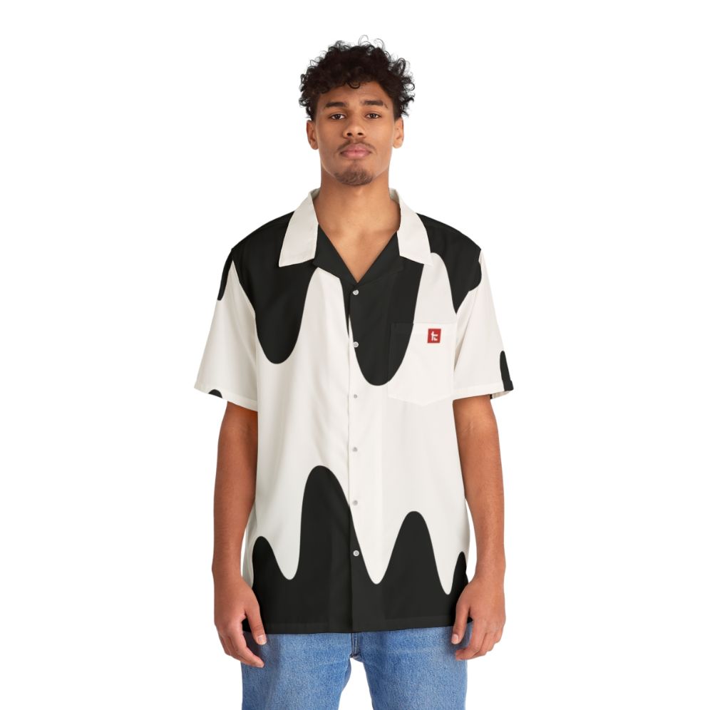 Kensa Positive Hawaiian Shirt - Splatoon Graphic Tee - People Front