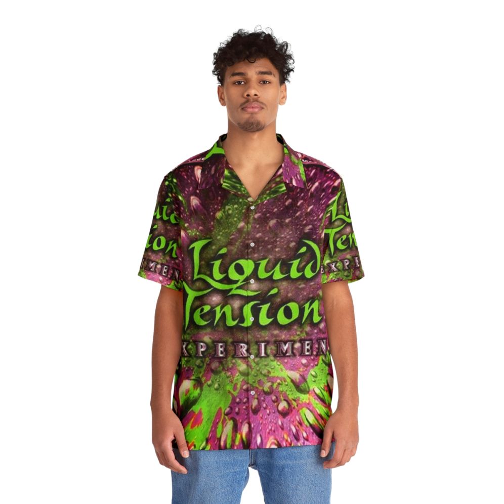 Liquid Tension Experiment Hawaiian Shirt featuring the iconic progressive rock band - People Front