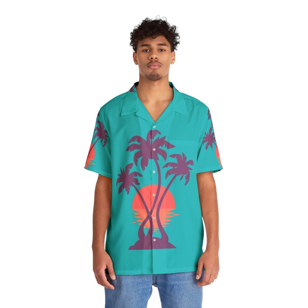 3 Palm Sunset Hawaiian Shirt - Tropical Vacation Apparel - Lifestyle