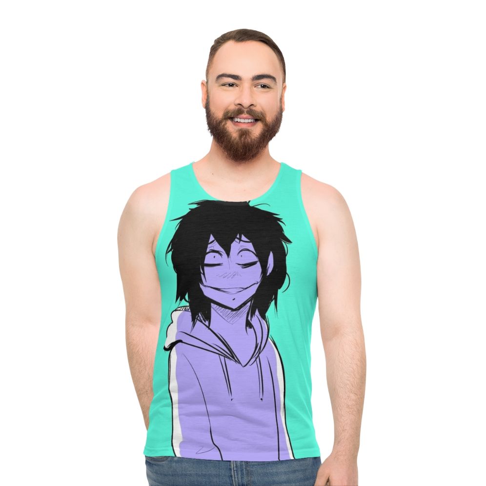 Jeff The Killer Unisex Creepypasta Tank Top - men