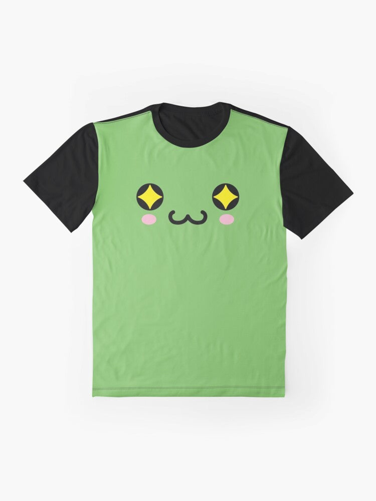 Maplestory slime buddy graphic t-shirt with a cute, bubbling slime design - Flat lay