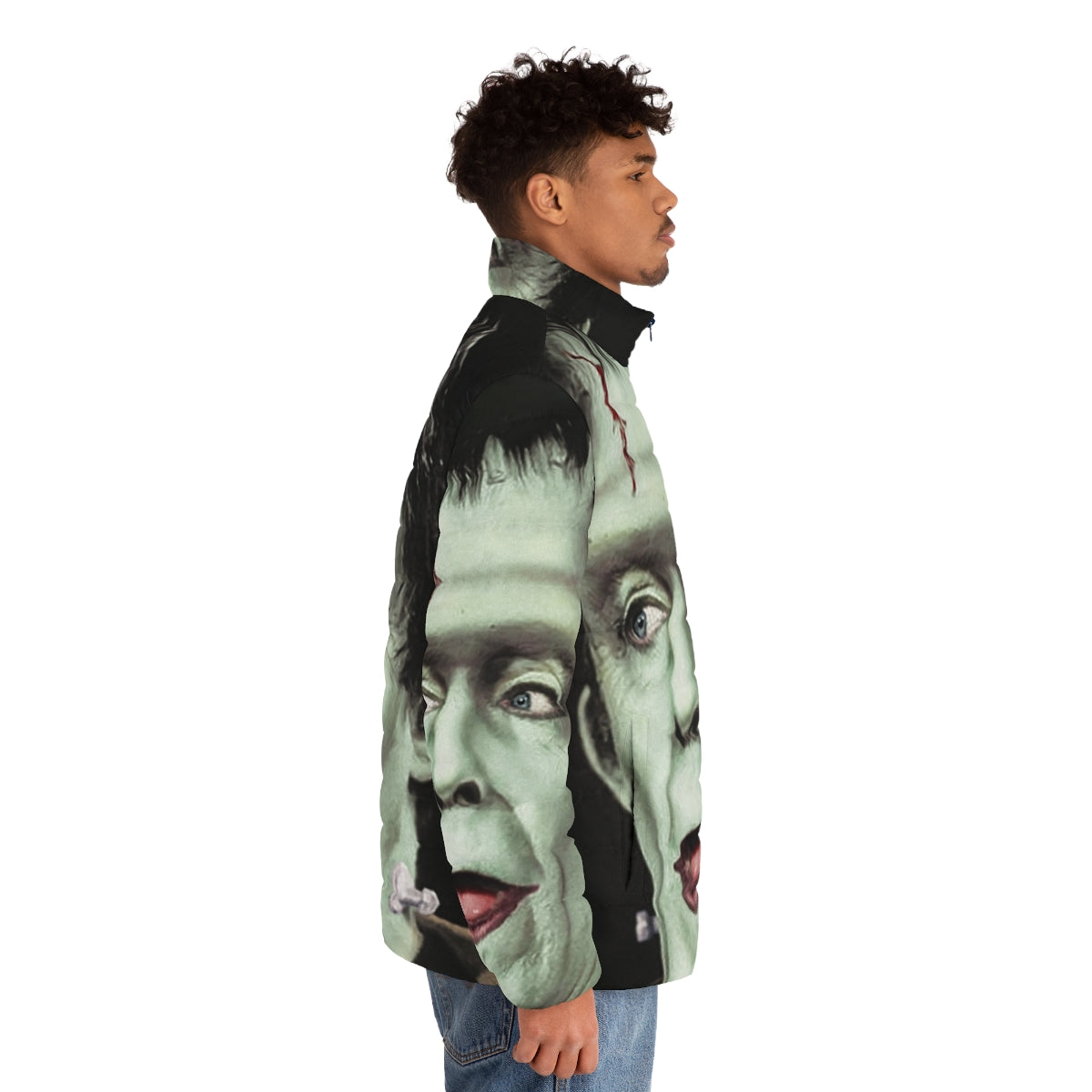 Herman Munster Puffer Jacket - Retro 60s Horror Fashion Inspired by The Munsters TV Series - men side right