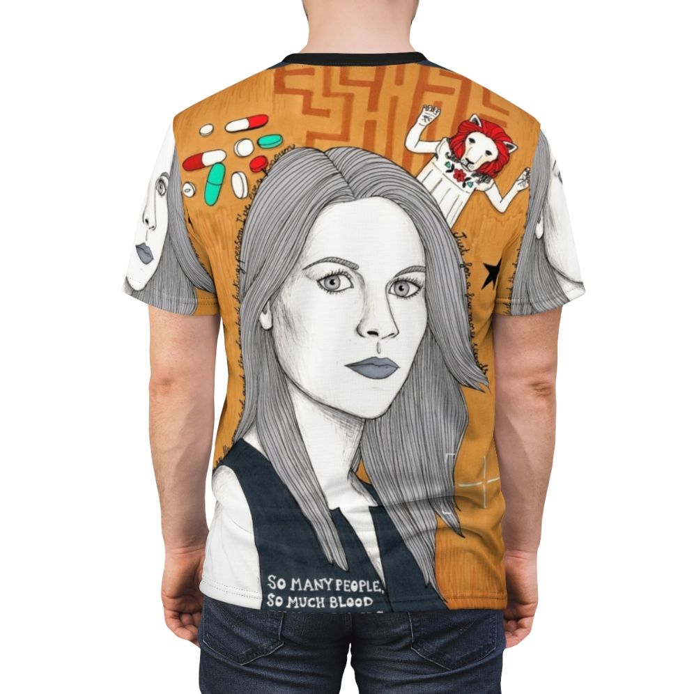 Carrie Mathison inspired t-shirt design featuring the protagonist from the Homeland TV series - men back