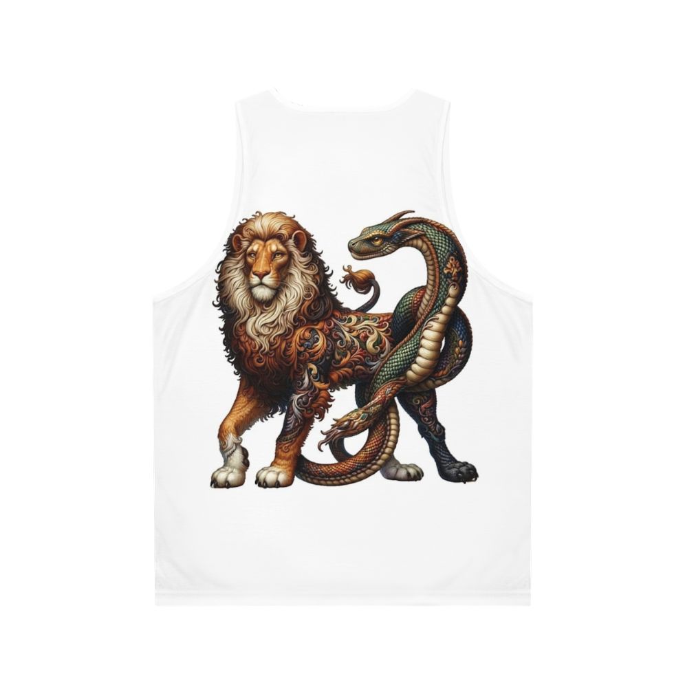 Embroidered mythical creatures unisex tank top - Back