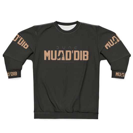 Dune Muad'Dib Sweatshirt featuring the logo and symbols from the science fiction movie