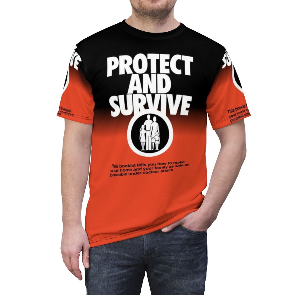 Protect And Survive Nuclear War T-Shirt Design - men front