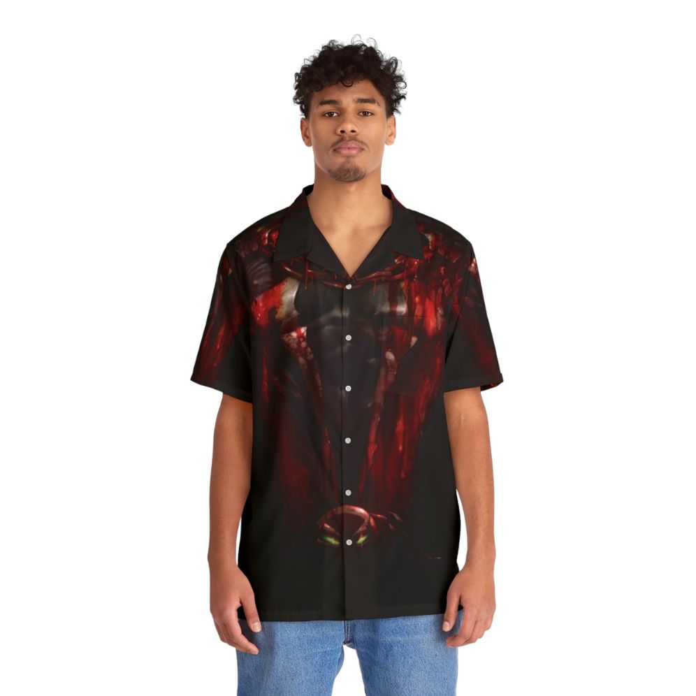 Antihero Spawn Hawaiian Shirt featuring comic book superhero design - Lifestyle