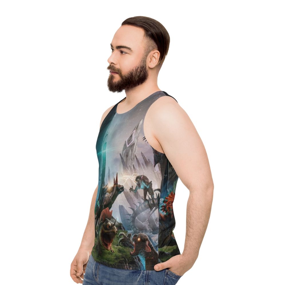 Ark Survival Evolved Dinosaur Unisex Tank Top - men side