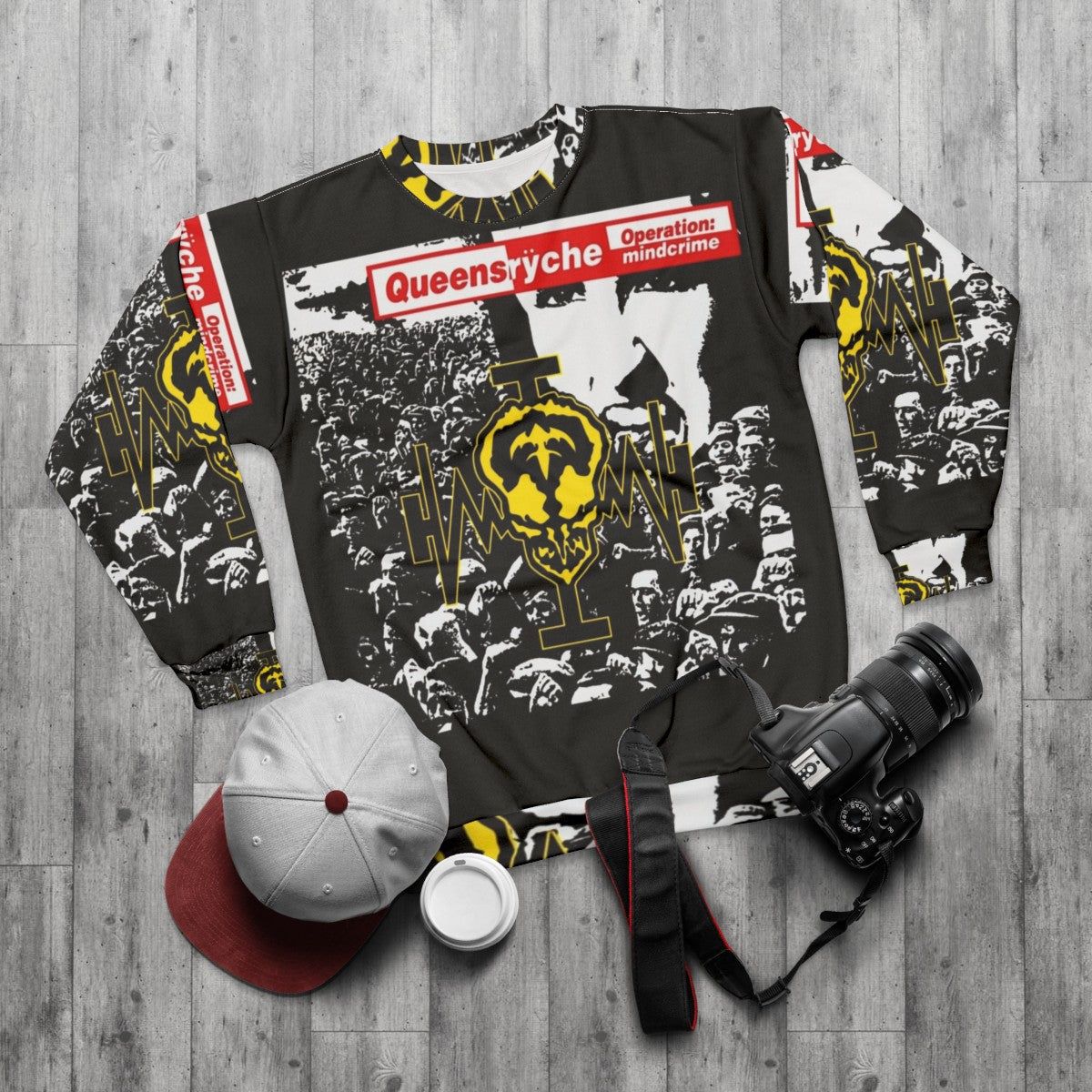 Operation Mindcrime Queensryche Band Sweatshirt - flat lay