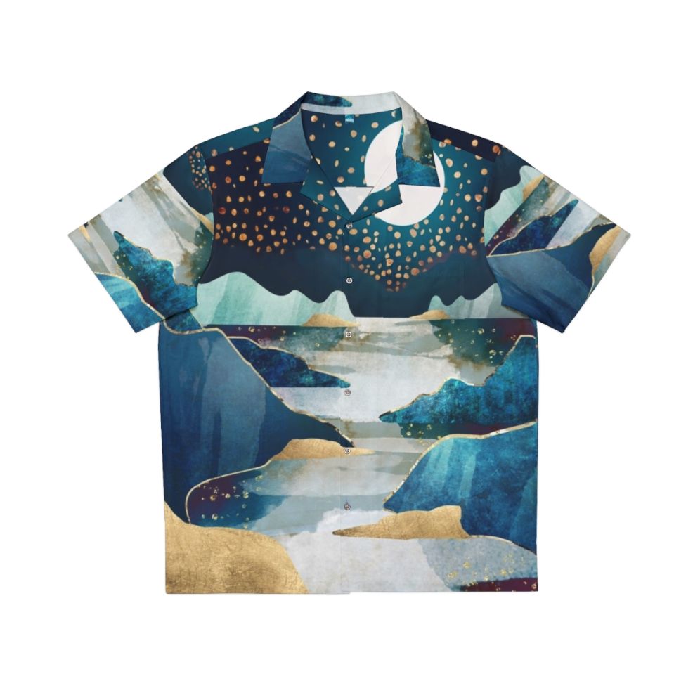 Celestial Moon Glow Hawaiian Shirt with nature-inspired design