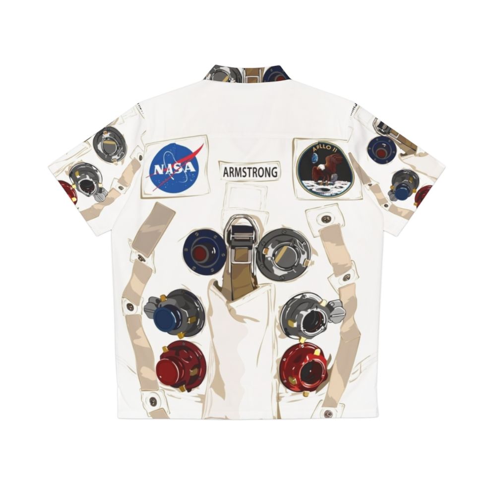 Neil Armstrong Nasa Astronaut Spacesuit Hawaiian Shirt - Back