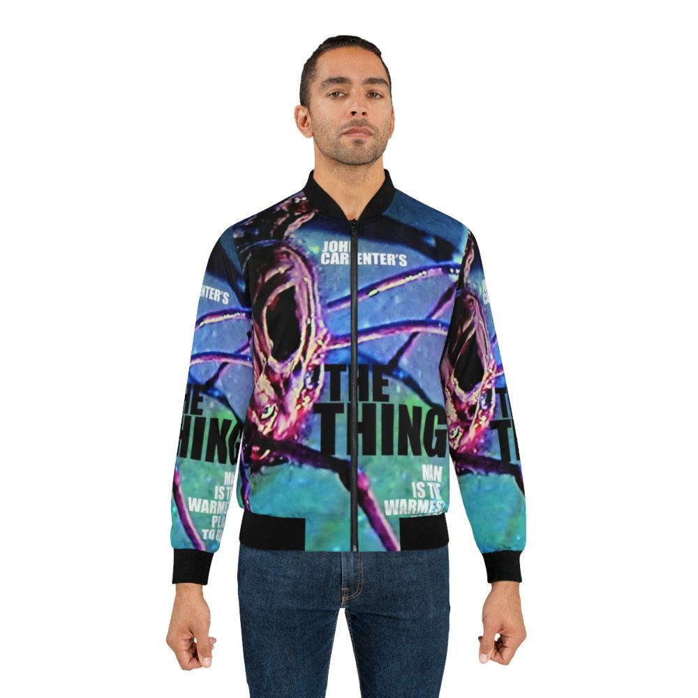 The Thing Inspired Bomber Jacket with Sci-Fi and Horror Themes - Lifestyle