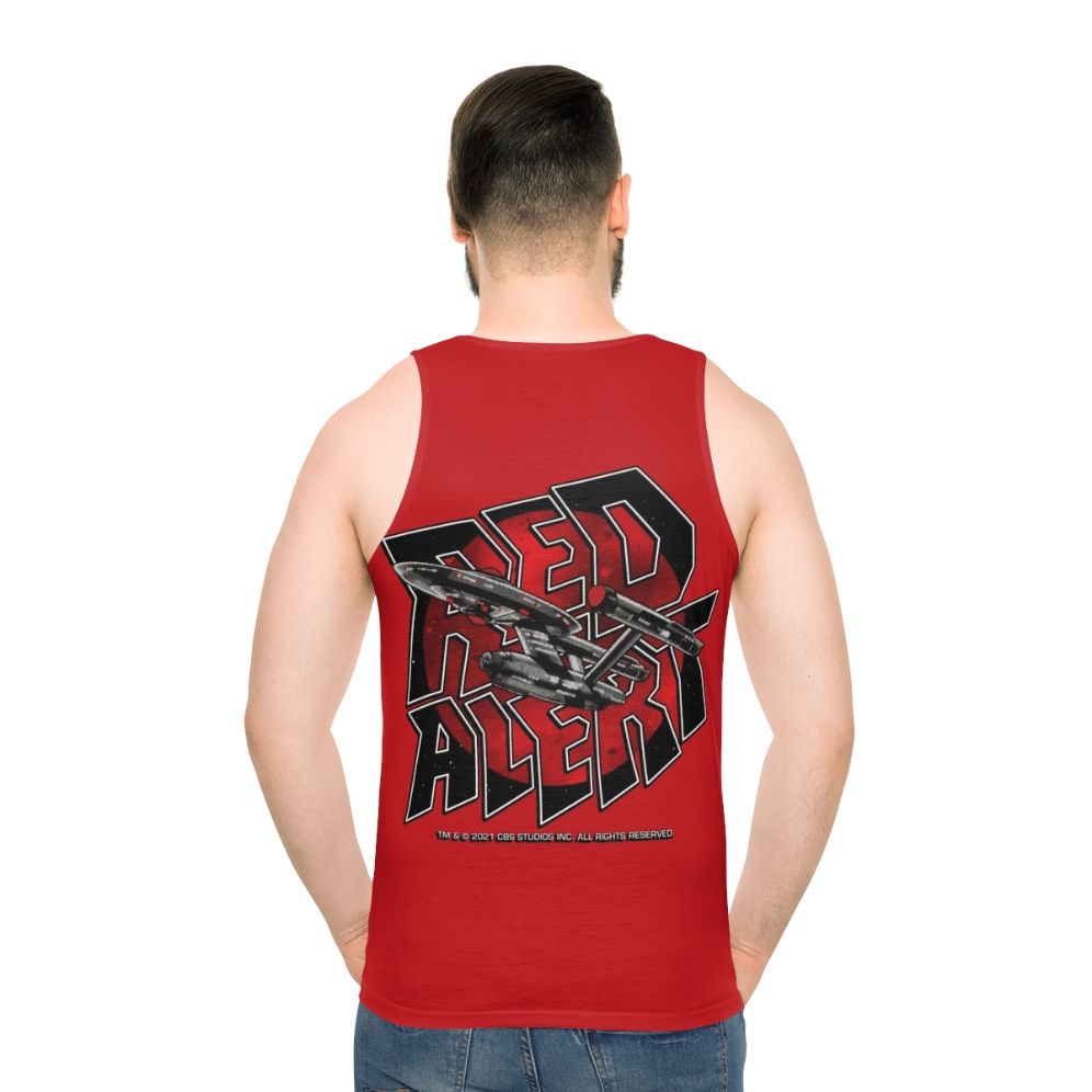 Star Trek Red Alert Unisex Retro Vintage Tank Top - men back