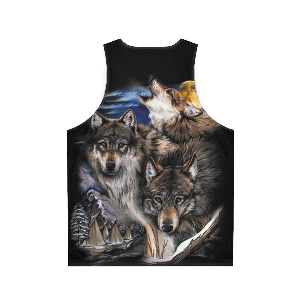 Howling Wolves Unisex Tank Top - Back