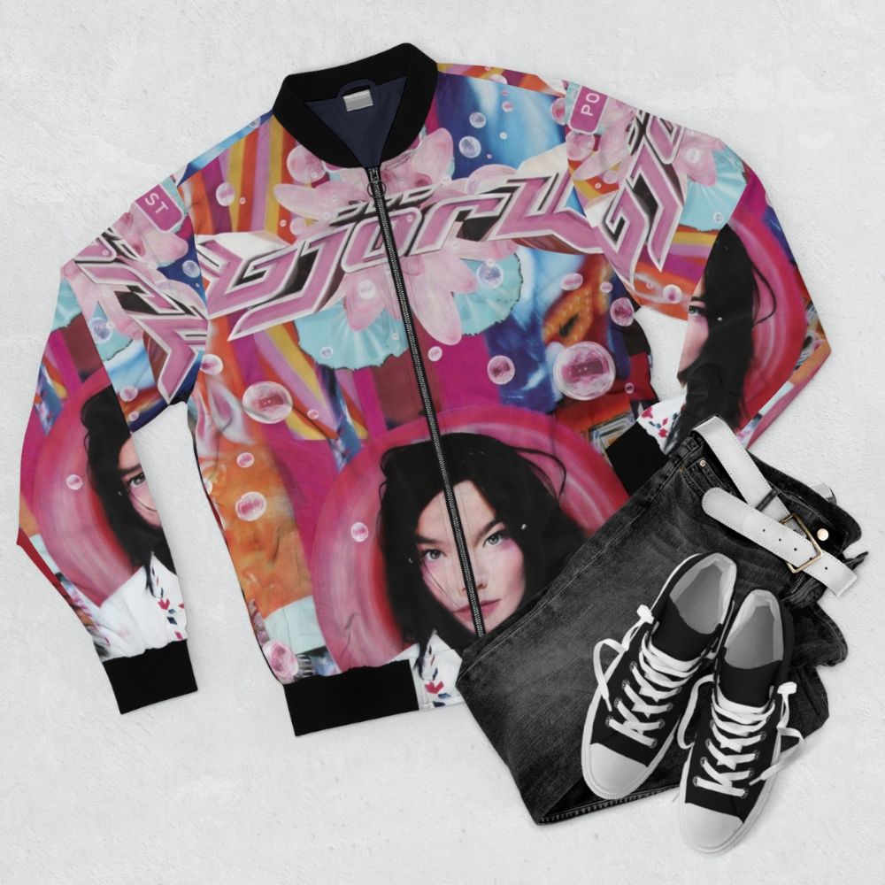 Björk Icelandic Bomber Jacket - Stylish and Versatile Outerwear from the Post Collection - Flat lay