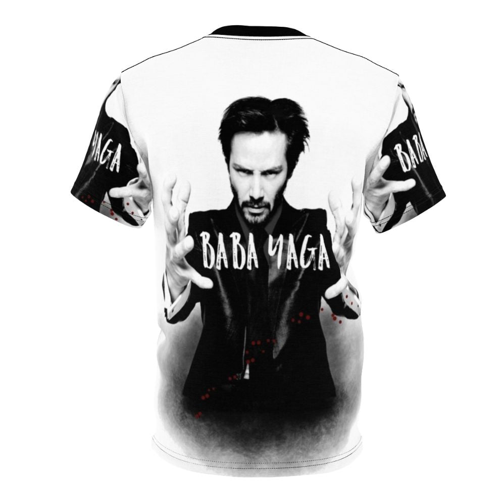 Keanu Reeves inspired graphic t-shirt with action movie graphics - Back