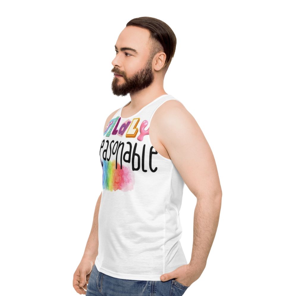 Unisex LGBTQ+ pride tank top - men side