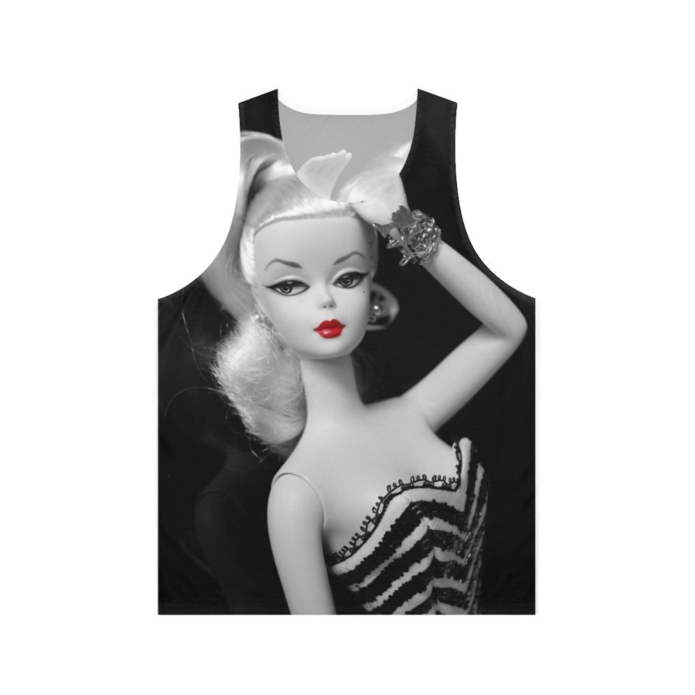 Vintage Silkstone Doll Unisex Black and White Tank Top