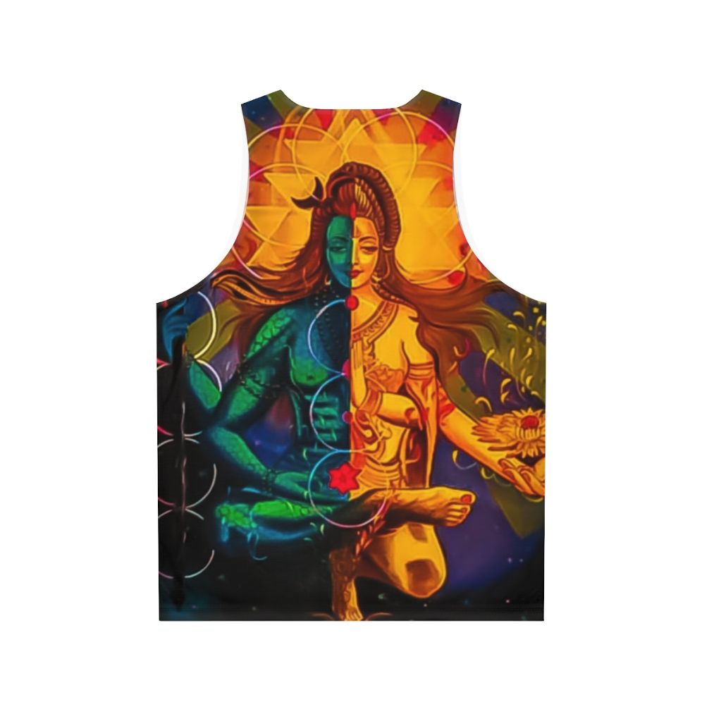 Shiva and Parvati Spiritual Unisex Tank Top - Back