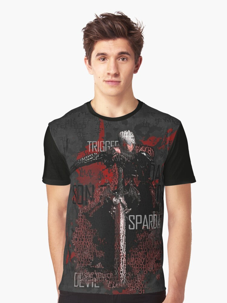 Devil May Cry 1 - Devil Hunter Graphic T-Shirt featuring Dante and demon hunter imagery - Men