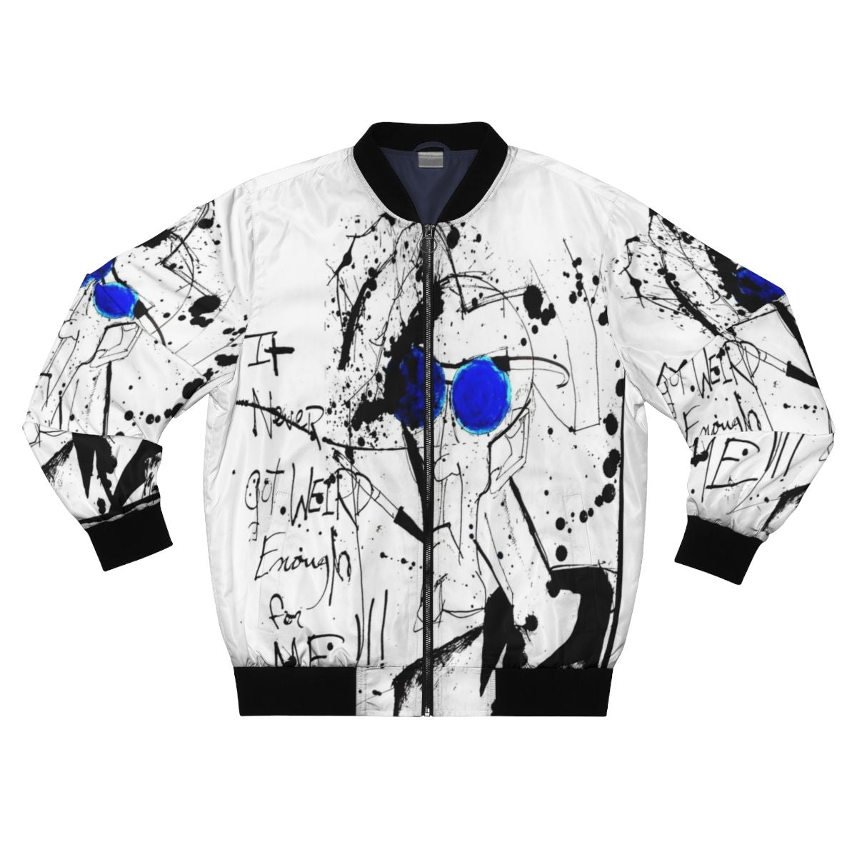 Bomber jacket with Fear and Loathing inspired graphic design