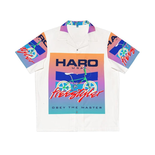 Retro 80s Hawaiian Shirt for BMX Freestyle Enthusiasts