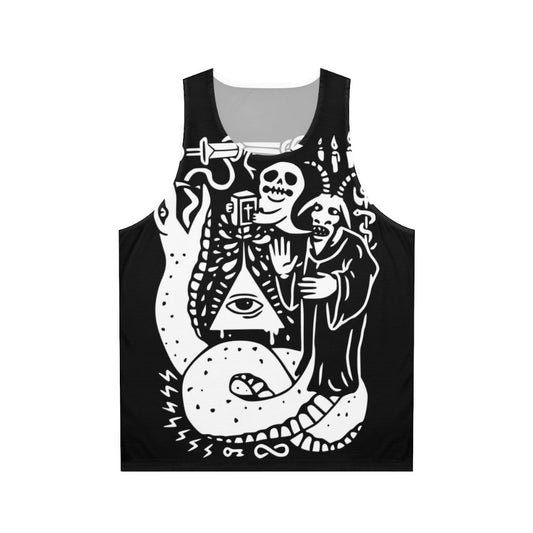 Occult unisex tank top with mystical cult design