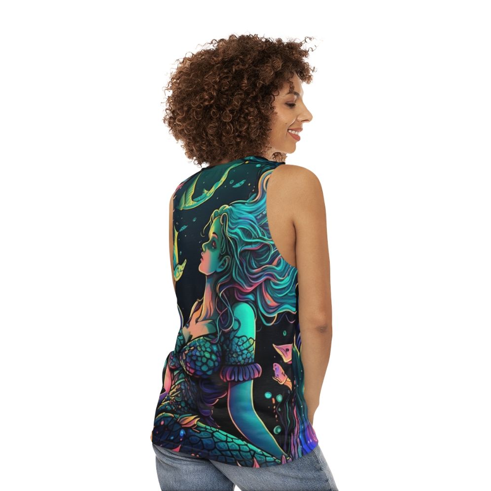 Mythical sea creatures fantasy unisex tank top - women back