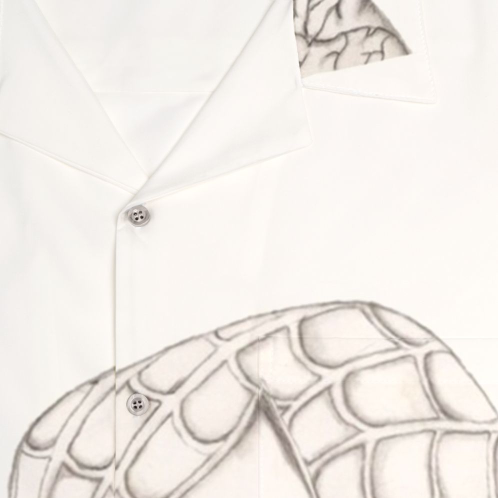 Charcoal superhero Hawaiian shirt - Detail