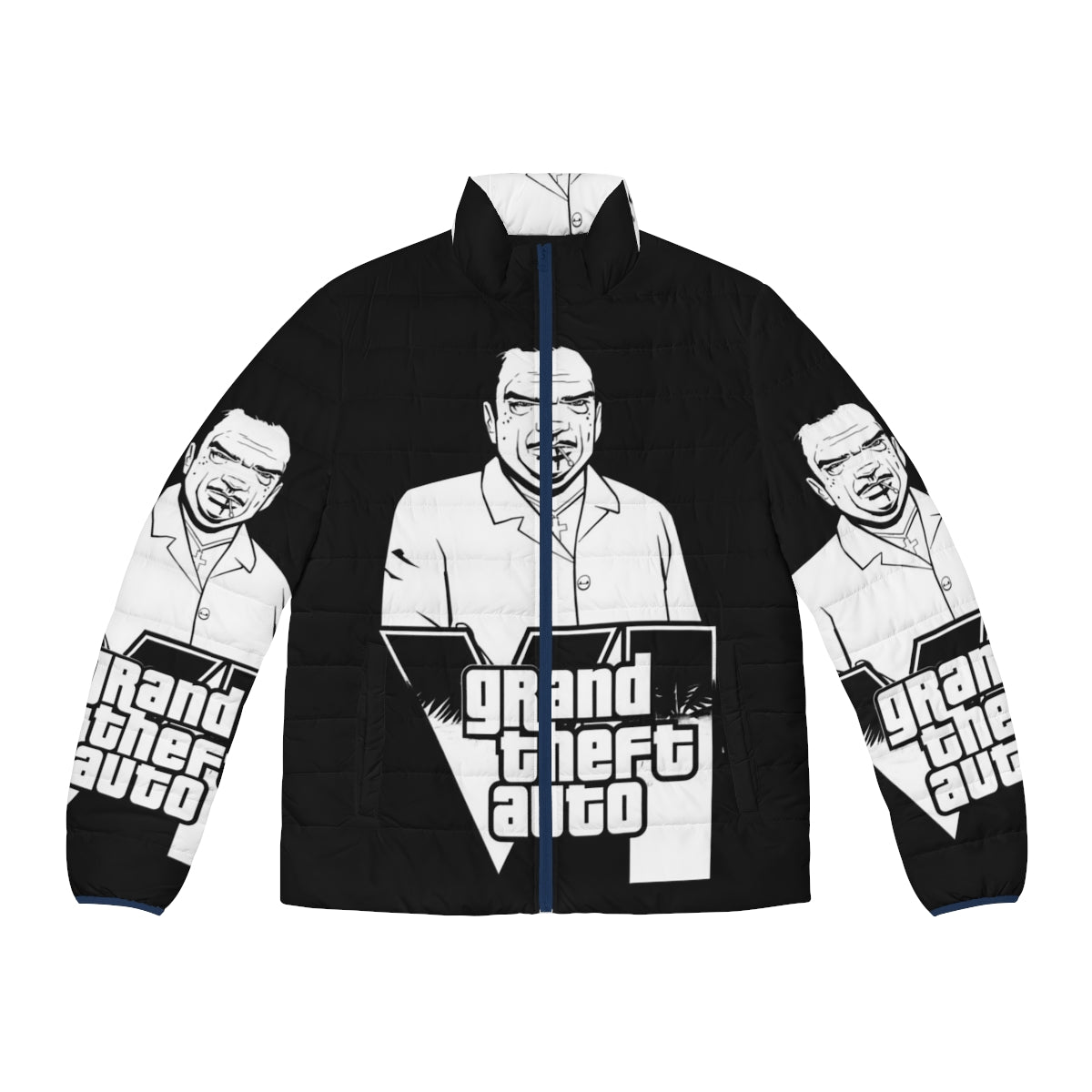 Grand Theft Auto Puffer Jacket featuring classic GTA gaming design