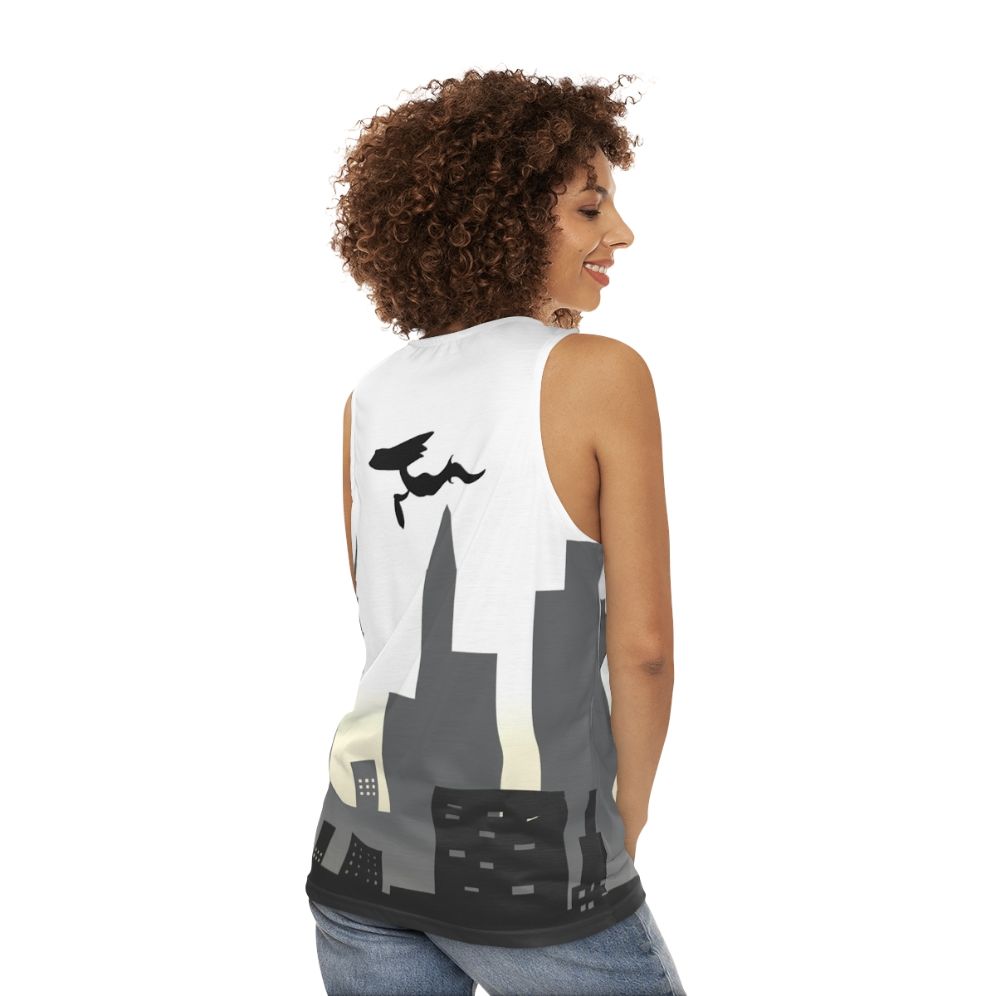 Urban Smog Unisex Tank Top - women back