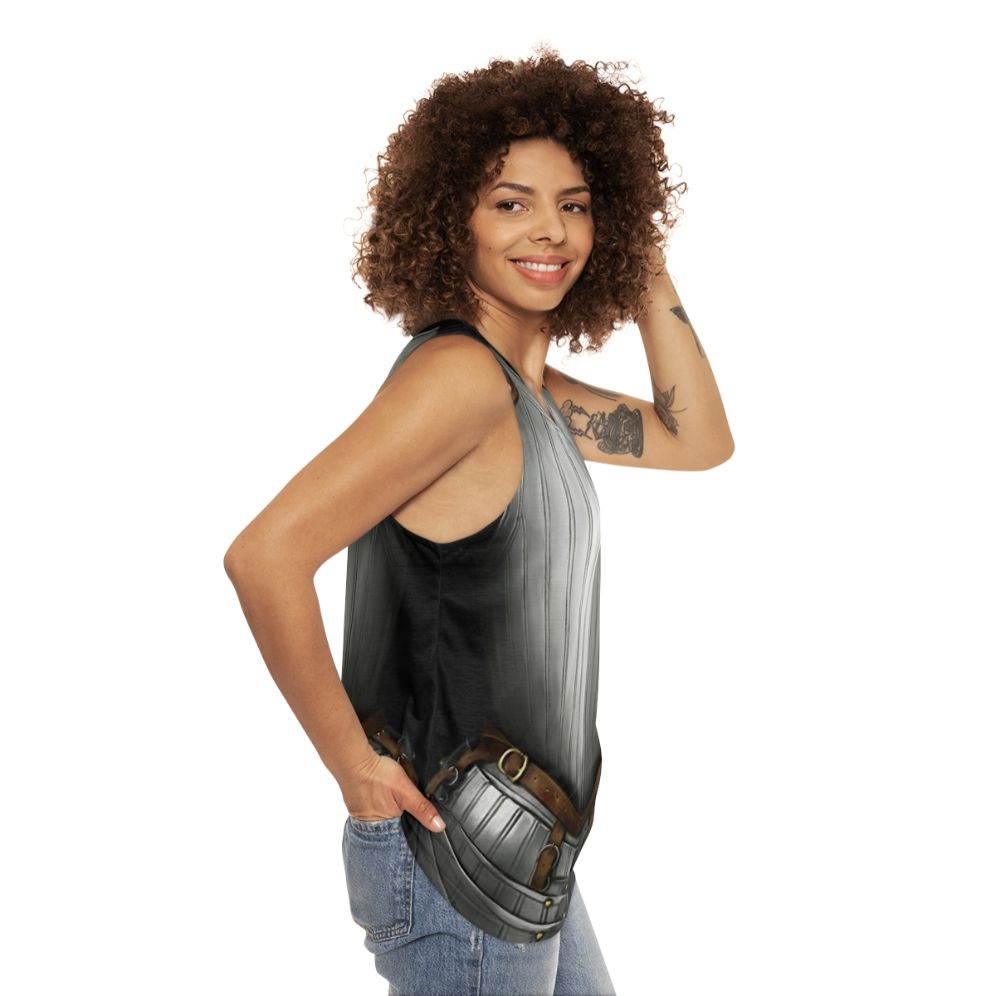 17th Century Cuirass Inspired Unisex Tank Top - women side