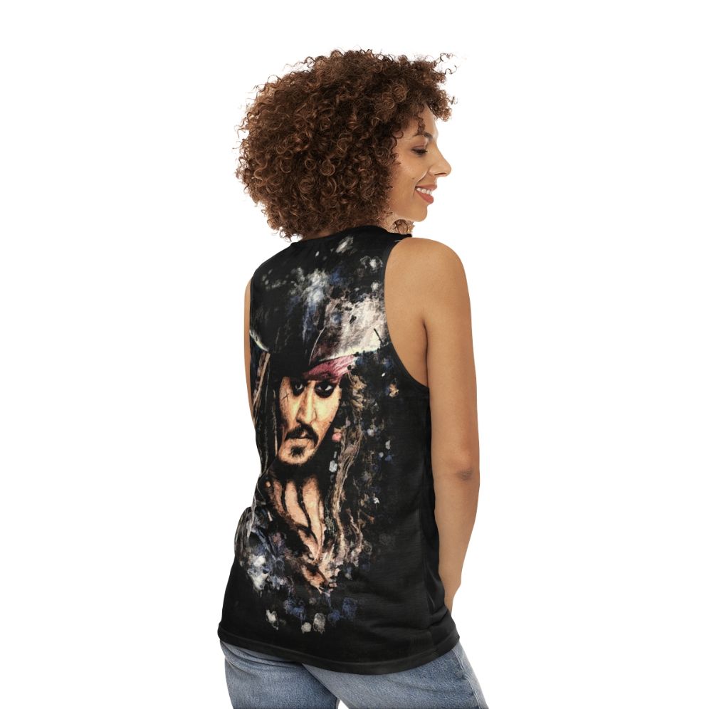 Captain Jack Sparrow grunge pirate portrait - women back