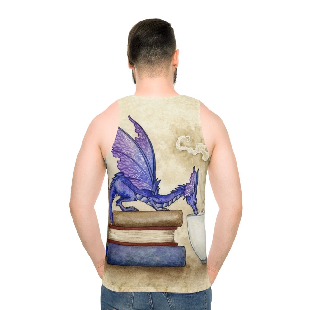 Fantasy dragon unisex tank top - men back