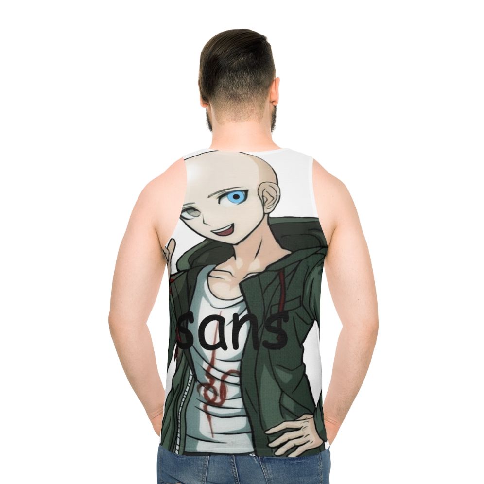 Komaeda x Sans Unisex Anime Gaming Tank Top - men back