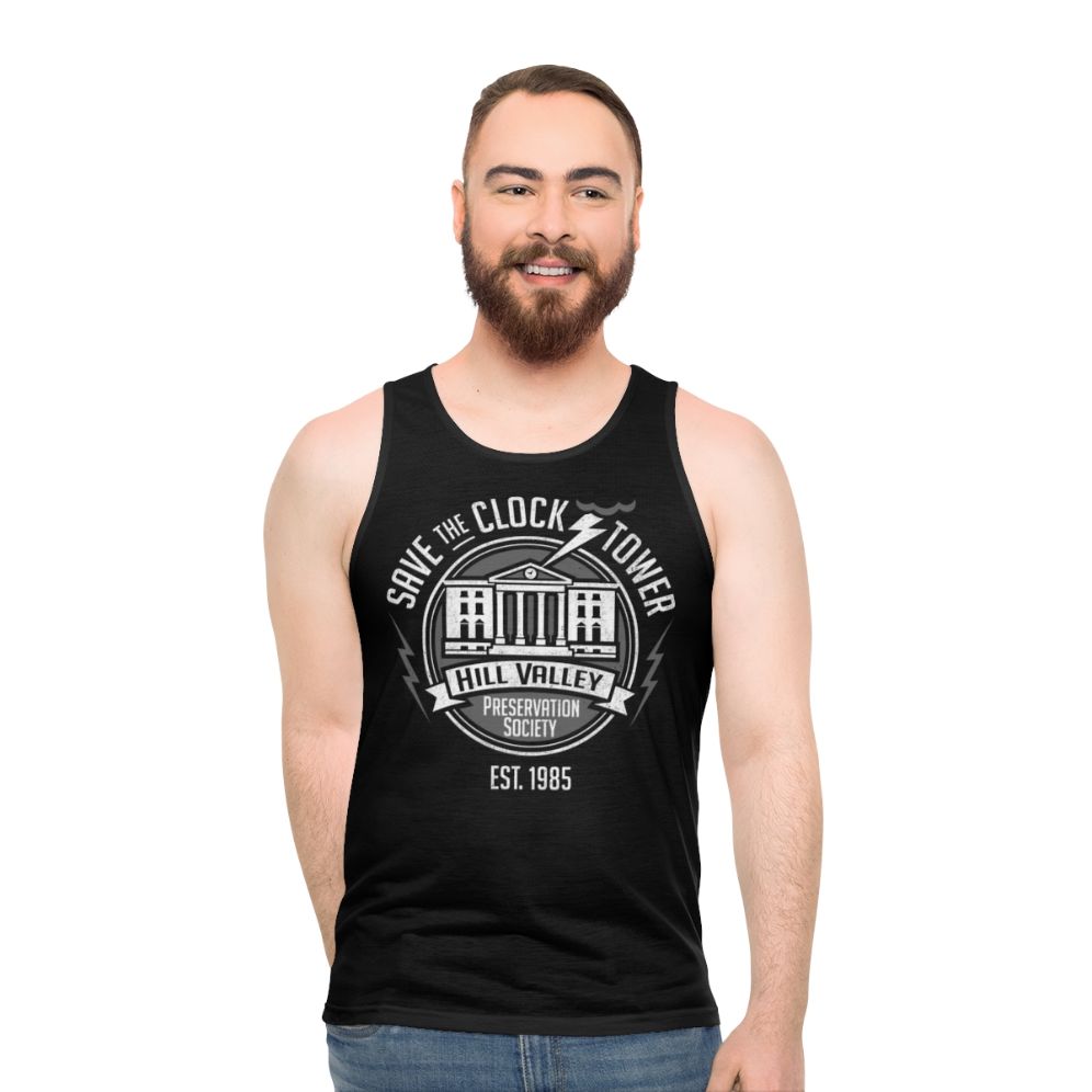 Save The Clock Tower BTTF Unisex Tank Top - men