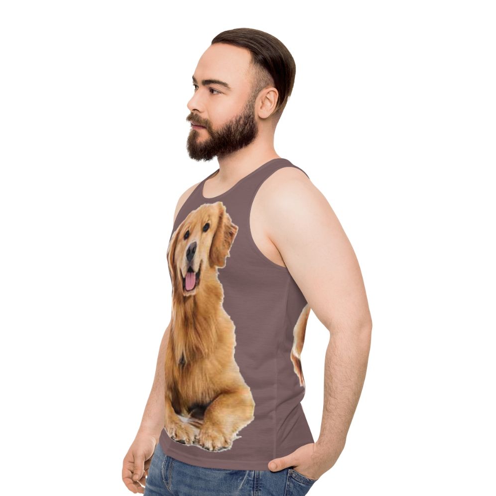 Golden Retriever Unisex Tank Top - men side