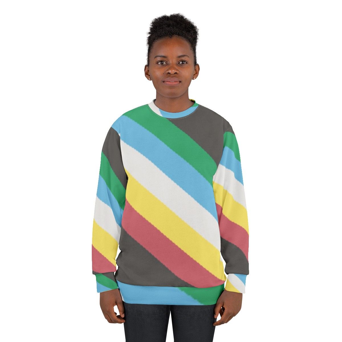 Disability Pride Flag Sweatshirt featuring disability pride flag design - women