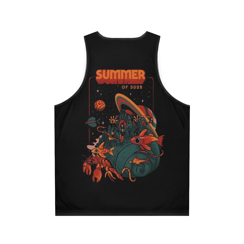 Retro and vintage-inspired cosmic unisex tank top - Back