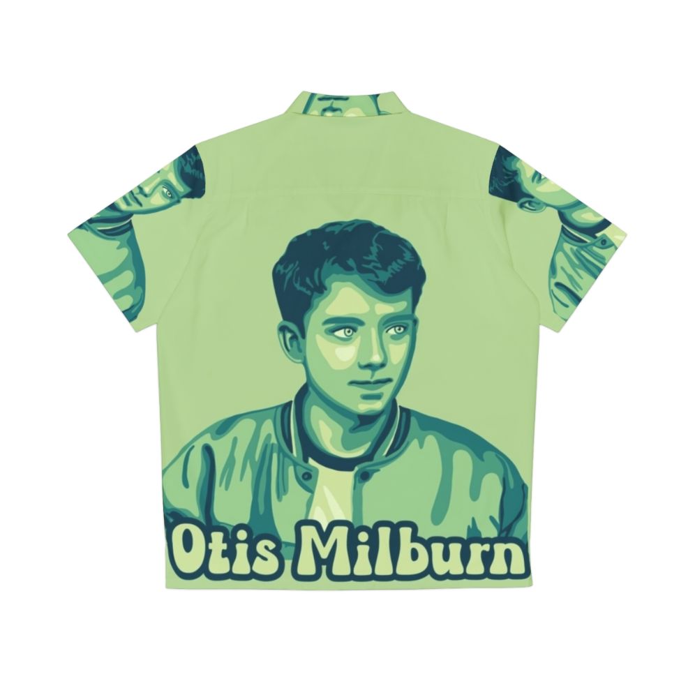 Otis Milburn Green Hawaiian Shirt from Sex Education Netflix - Back